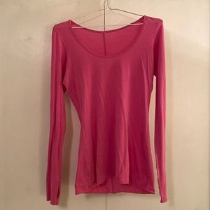 Lululemon Long Sleeve Love Shirt Pink Cotton